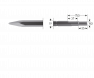 Rotec puntbeitel, opname zeskant 19mm / ø16,5x35