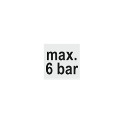 Bedrijfsdruk max. 6 bar