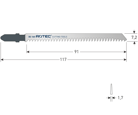 Rotec decoupeerzaagblad DC160