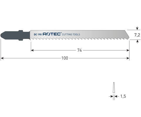 Rotec decoupeerzaagblad DC190