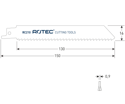 Rotec reciprozaagblad RC210