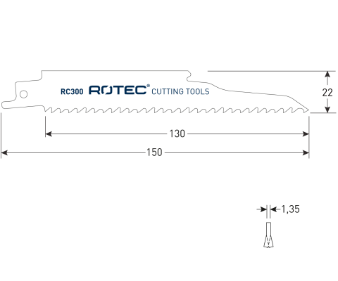 Rotec reciprozaagblad RC300