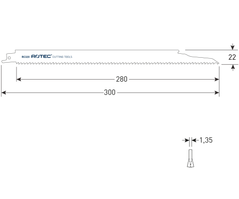 Rotec reciprozaagblad RC320