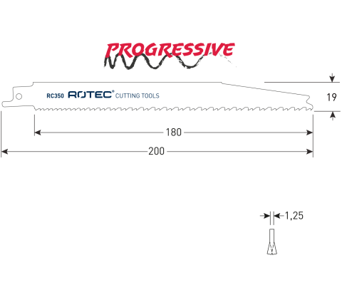 Rotec reciprozaagblad RC350