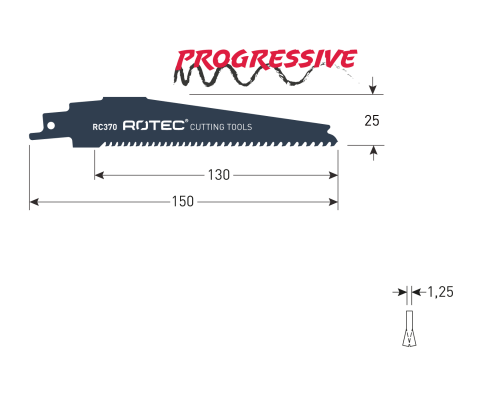 Rotec reciprozaagblad RC370