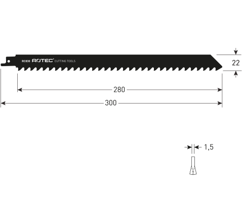 Rotec reciprozaagblad RC830