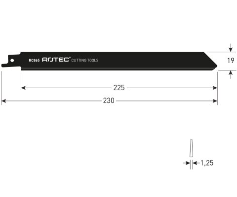 Rotec reciprozaagblad RC865