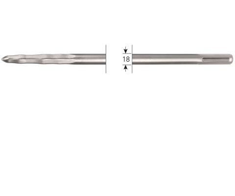 Rotec type 215 SDS-max V-Breaker puntbeitel