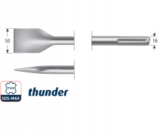 Rotec - SDS-max spadebeitel, Thunder, 50 x 380 mm.