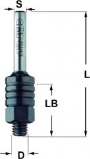 Spindel schacht Ø 6 mm. zonder kogellager