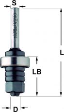 Spindel schacht Ø 6 mm. met kogellager