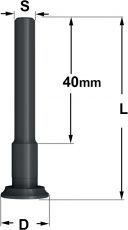 Spindel schacht Ø 6 mm. zonder kogellager