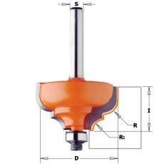 Hm profielfrees Ø 28,7 x 13 mm. R=4