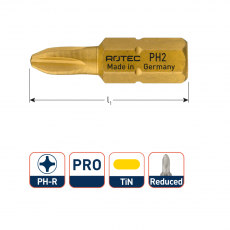 PRO bit PH2R L25 TIN (Phillips) (10st.)