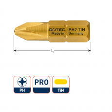 PRO Insertbit PH1 L25 TIN (Phillips) (10st.)