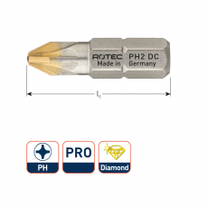 PRO Insertbit PH1 L25 DIAMANT (Phillips) (10st.)