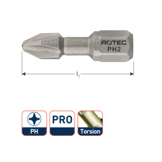 PRO Insertbit PH1 L25 Torsion BASIC (Phillips) (10st.)