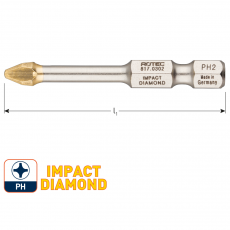 Impact bit PH3 50mm (Phillips), Diamond  (5st.)