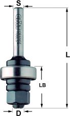 Spindel schacht Ø8mm. met kogellager