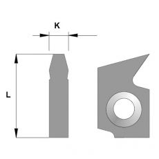 Groefmes 29 x 16 x 4 mm. voor freeskoppen, DX