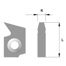 Groefmes 29 x 16 x 4 mm. voor freeskoppen, SX