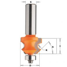 Hm kraalprofielfrees Ø 23,8 mm.  R=4 (met lager)