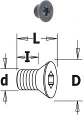 Conische torx bout (art voor 694.100), D=9, I=4,7, L=6,5, D4