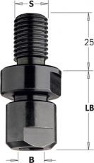 CMT spantanghouder voor bovenfrezen, aansluiting M14x2, voor spantang Ø6 - 6,35 - 8 - 9,5