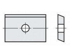 Wisselmessen 10 x 8 x 1,5 mm. Oertli