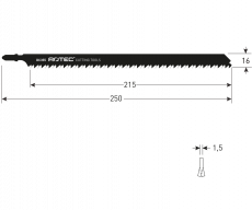 Rotec decoupeerzaagblad, DC355 / T1044DP (2st.)