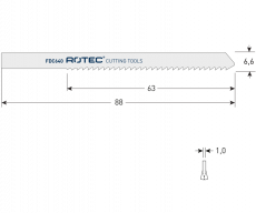 Rotec decoupeerzaagblad FDC640