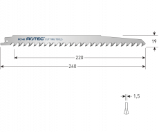 Rotec reciprozaagblad RC140