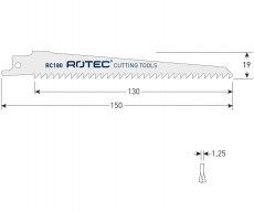 Rotec reciprozaagblad RC180