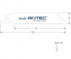 Rotec reciprozaagblad, RC620 / S522BF (5st.)