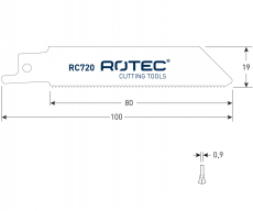 Rotec reciprozaagblad, RC720 / S522EF (5st.)