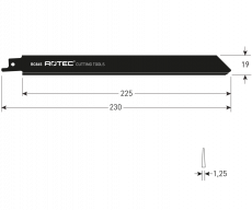 Rotec reciprozagblad, RC865 / 1130 (1st.)