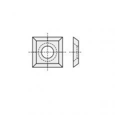 Wisselmessen 15 x 15 x 2,5 mm. d=Ø6,4 KCR08 37º (10st.)