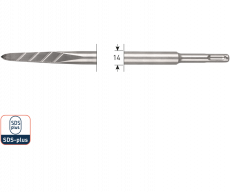 Rotec - SDS-plus puntbeitel V-Breaker 250 mm.