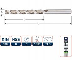 Rotec - HSS-G houtspiraalboor voor hardhout, type TLS, in koker (per stuk)