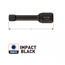 IMPACT bit HEX 5,0 L30mm. (inbus) (10st.)