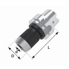 Universele CNC boorhouder HSK63-F voor boren Ø0,1 t/m 16 mm.