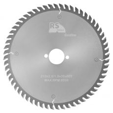 RStools HM cirkelzaag Ø 210 x 2,6 x 30 mm.  T=60 wisseltand