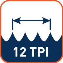 Tandsteek 12 TPI (tanden per inch)